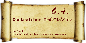 Oestreicher Arétász névjegykártya